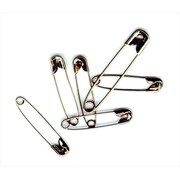 SCHOOL SMART School Smart 021780 Nickel Plated Safety Pin. - Assorted Size; Steel; Pack 50 21780